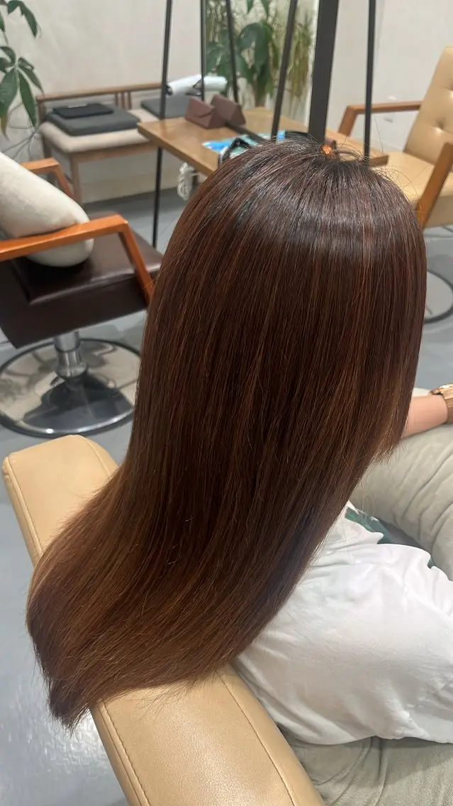 ロング 縮毛矯正 米澤 奈央のヘアスタイル