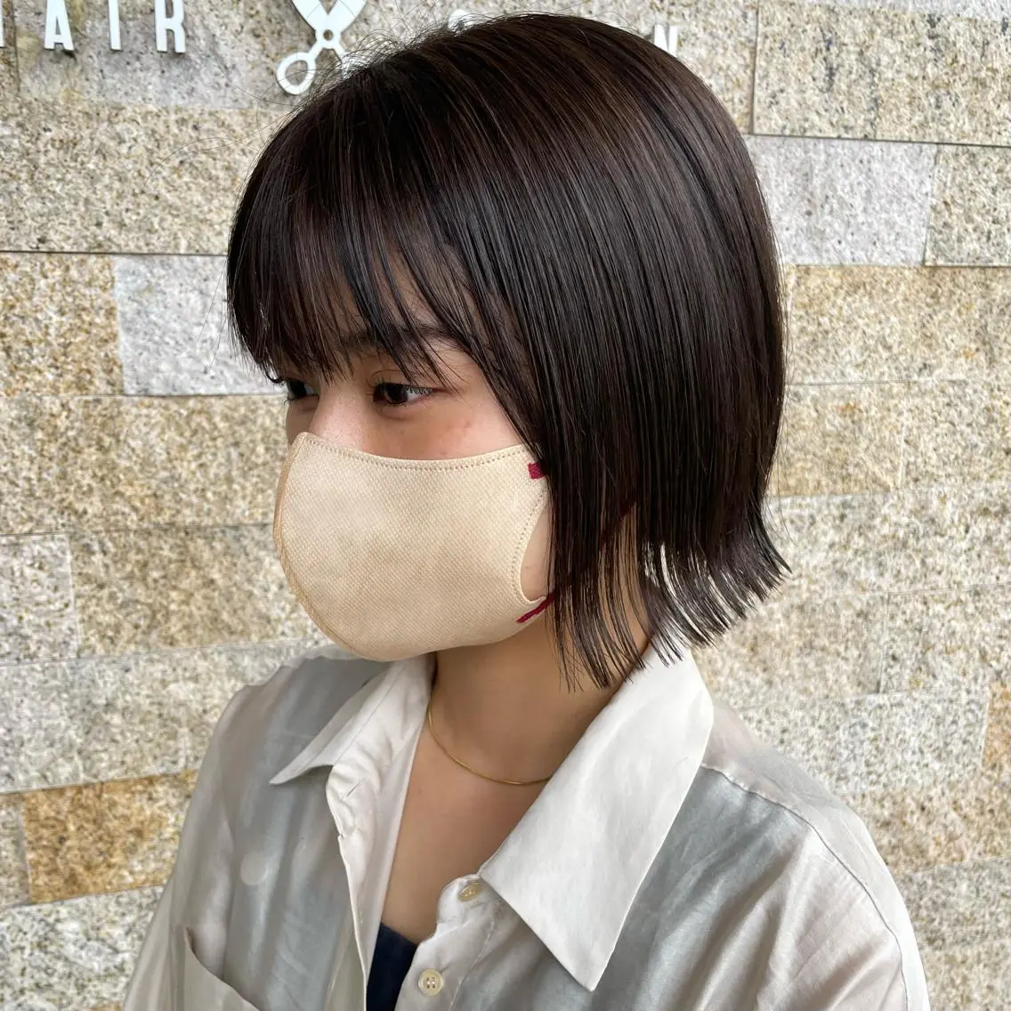 ショート カラー 切りっぱなしボブ ボブ recipe 黒木 彩那のヘアスタイル