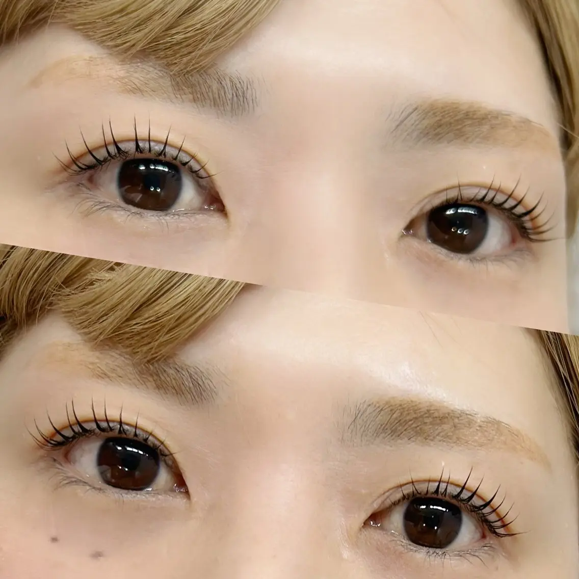 【ダメージ特化/高濃度ケラチン導入】自まつげ改善パーマ+TRコーティングの写真