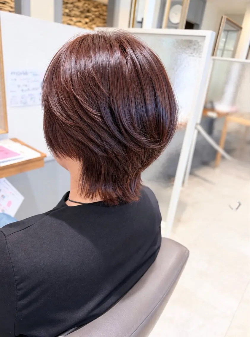 ショート カット ヘアカラー トリートメント レイヤーカット 濱走のヘアスタイル