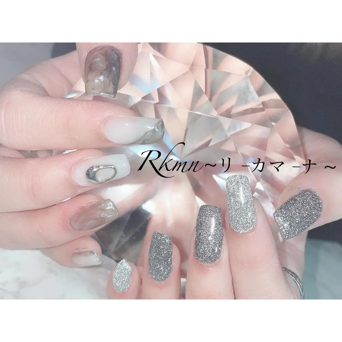 ネイル アートネイル フラッシュネイル フレンチネイル ジェルネイル グラデーション ハンドネイル フットネイル ハンドケア Rkmn ~リ-カマ-ナ~のネイルデザイン