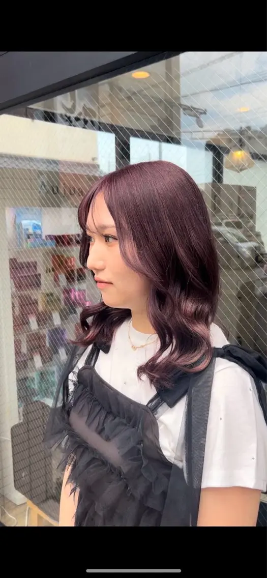 ロング カラー ブリーチ ラベンダーカラー ピンクカラー ピンクラベンダー カット ヘアカラー トリートメント 🫧顔周りカット 🫧樫村優香のヘアスタイル