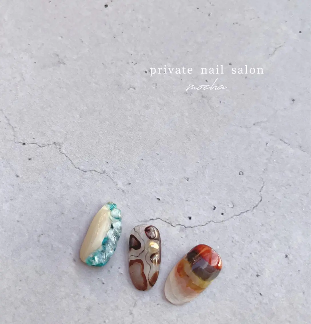 ネイル アートネイル カジュアル チークネイル フレンチネイル ジェルネイル mocha nailのネイルデザイン