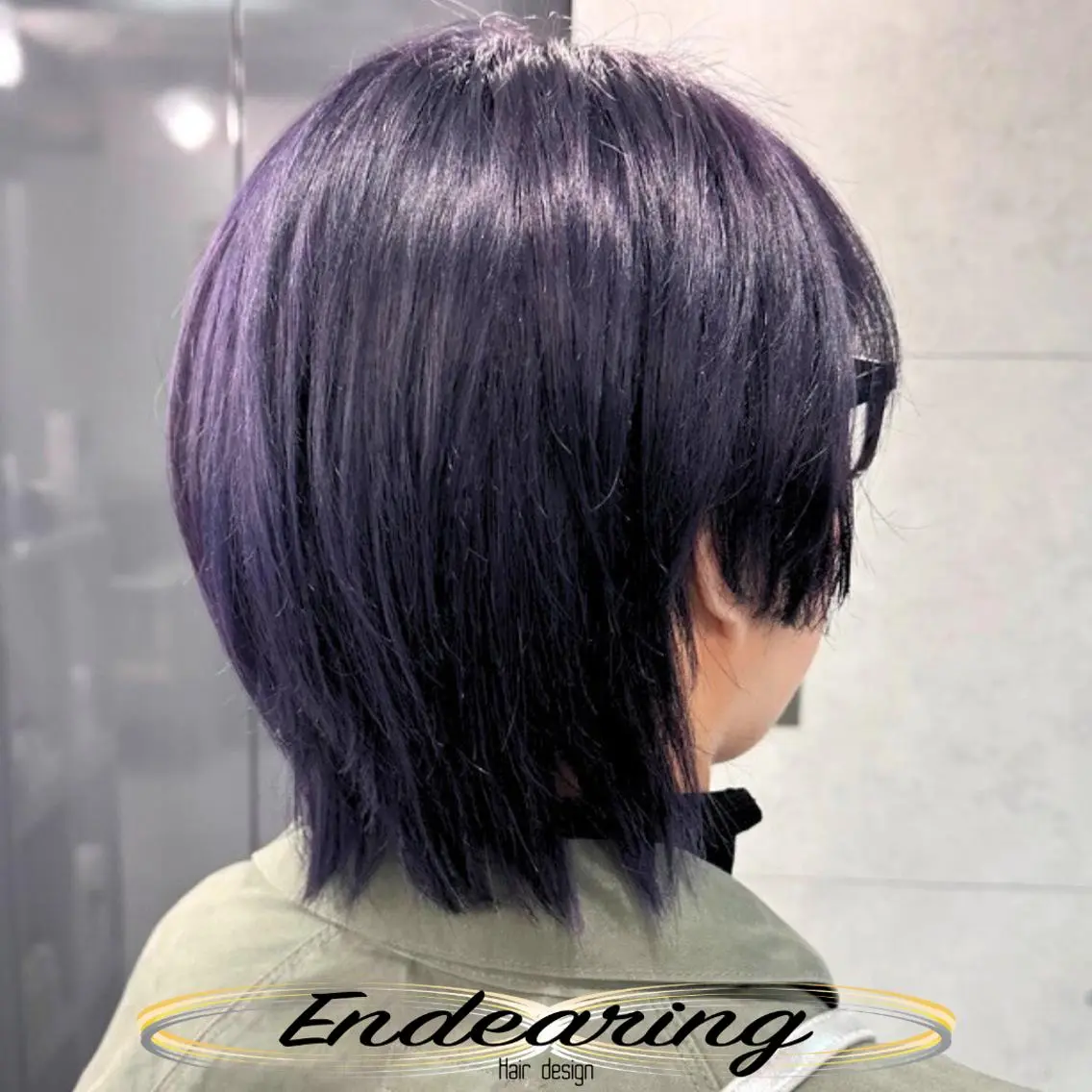 カラー ブルーカラー ブルーバイオレット 透明感カラー バイオレットカラー ボブ カット ヘアカラー Endearing 銀座/レイヤーカットのヘアスタイル
