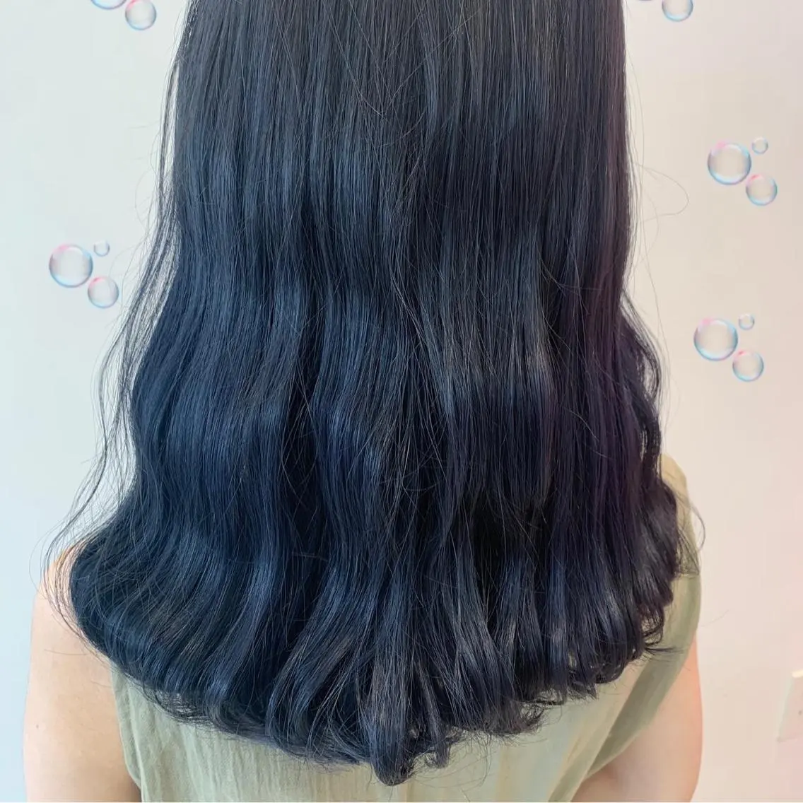 ミディアム カラー ネイビーカラー カット ヘアカラー トリートメント ヘッドスパ 新宿駅近♡個室 ♡関口三都季🌜のヘアスタイル