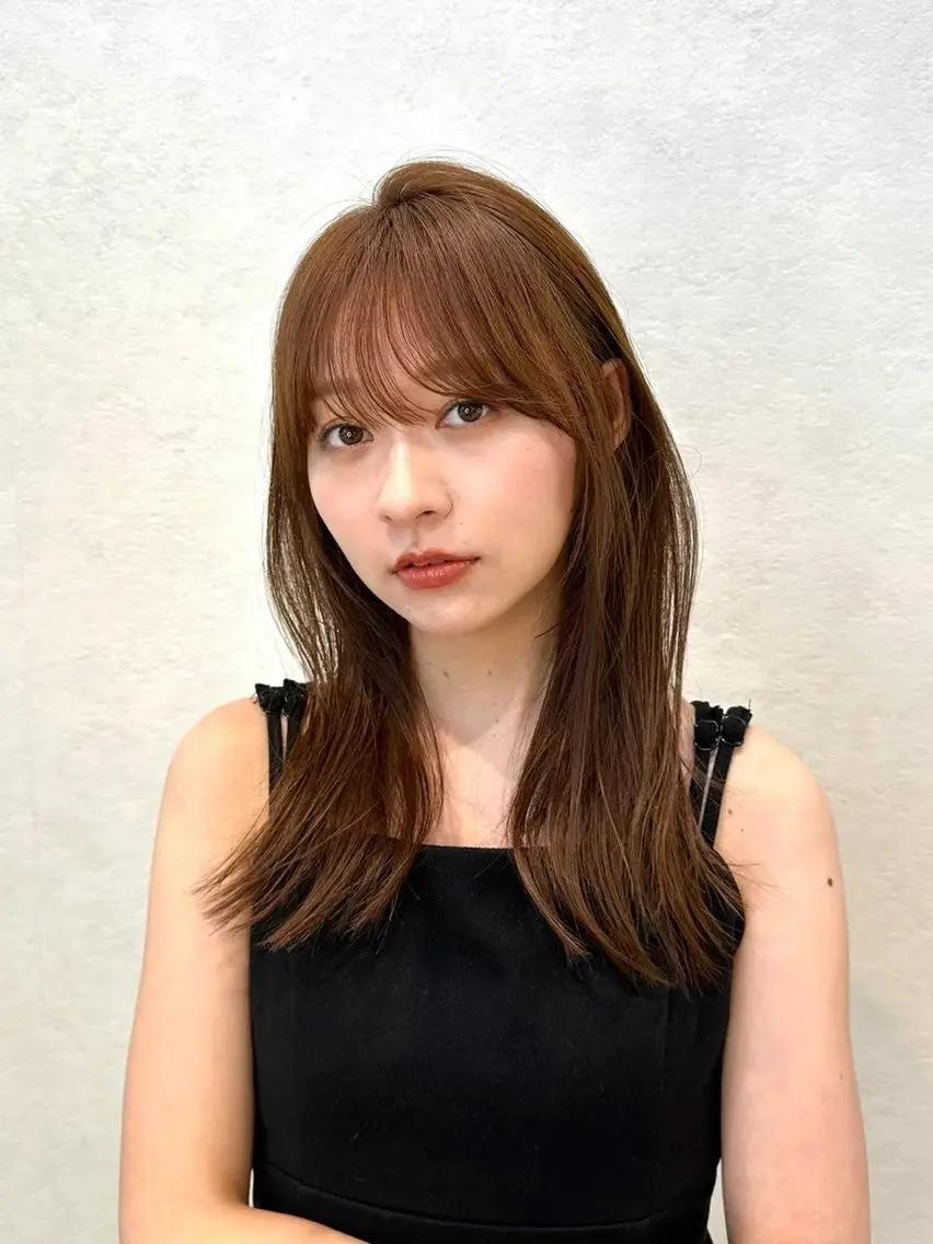 ロング カラー パーマ カット 縮毛矯正 ヘッドスパ kazuki【顔周り ×レイヤーカット】のヘアスタイル