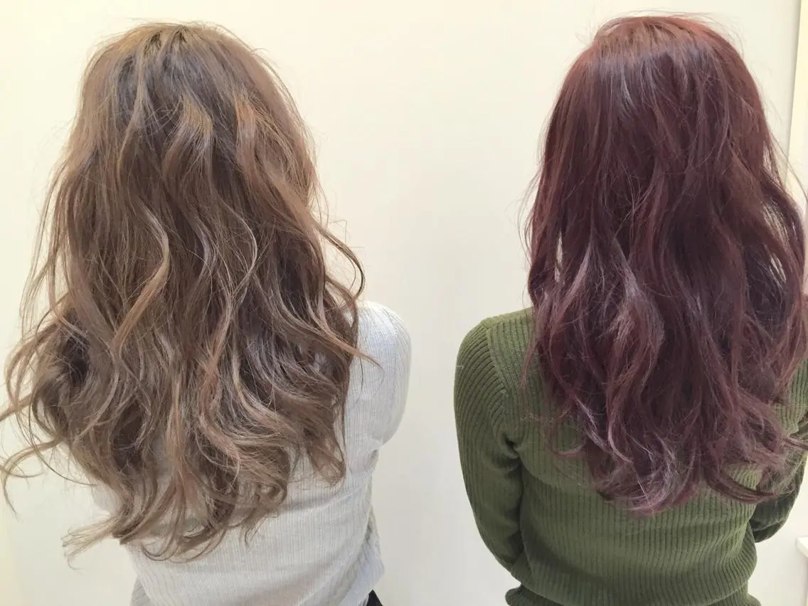 ミディアム セミロング ロング カラー アッシュ ピンクカラー パープルカラー ハイトーン×髪質改善 KENTAのヘアスタイル