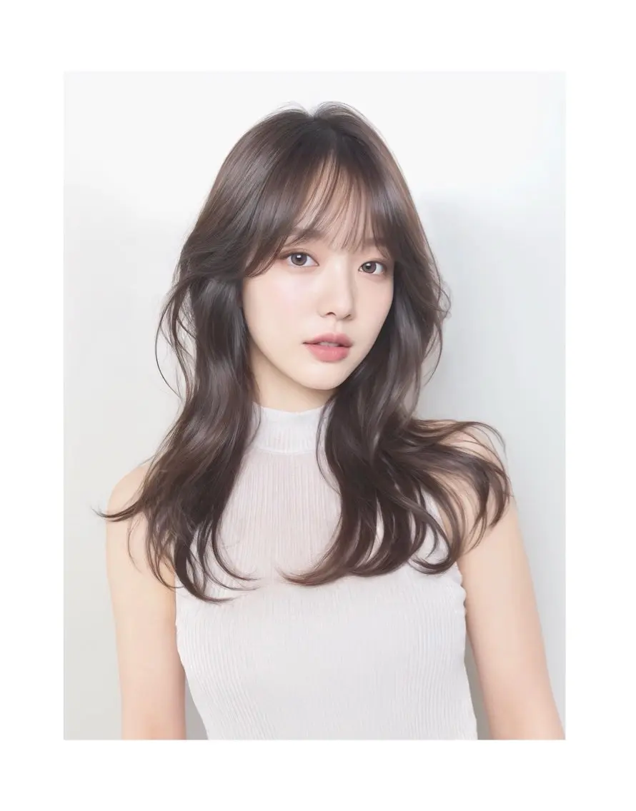 ロング カラー トリートメント 新嵩 真理のヘアスタイル