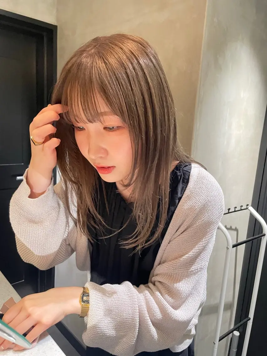 セミロング カラー カット トリートメント 🍃透明感/デザイン 店長MASARU🍃のヘアスタイル