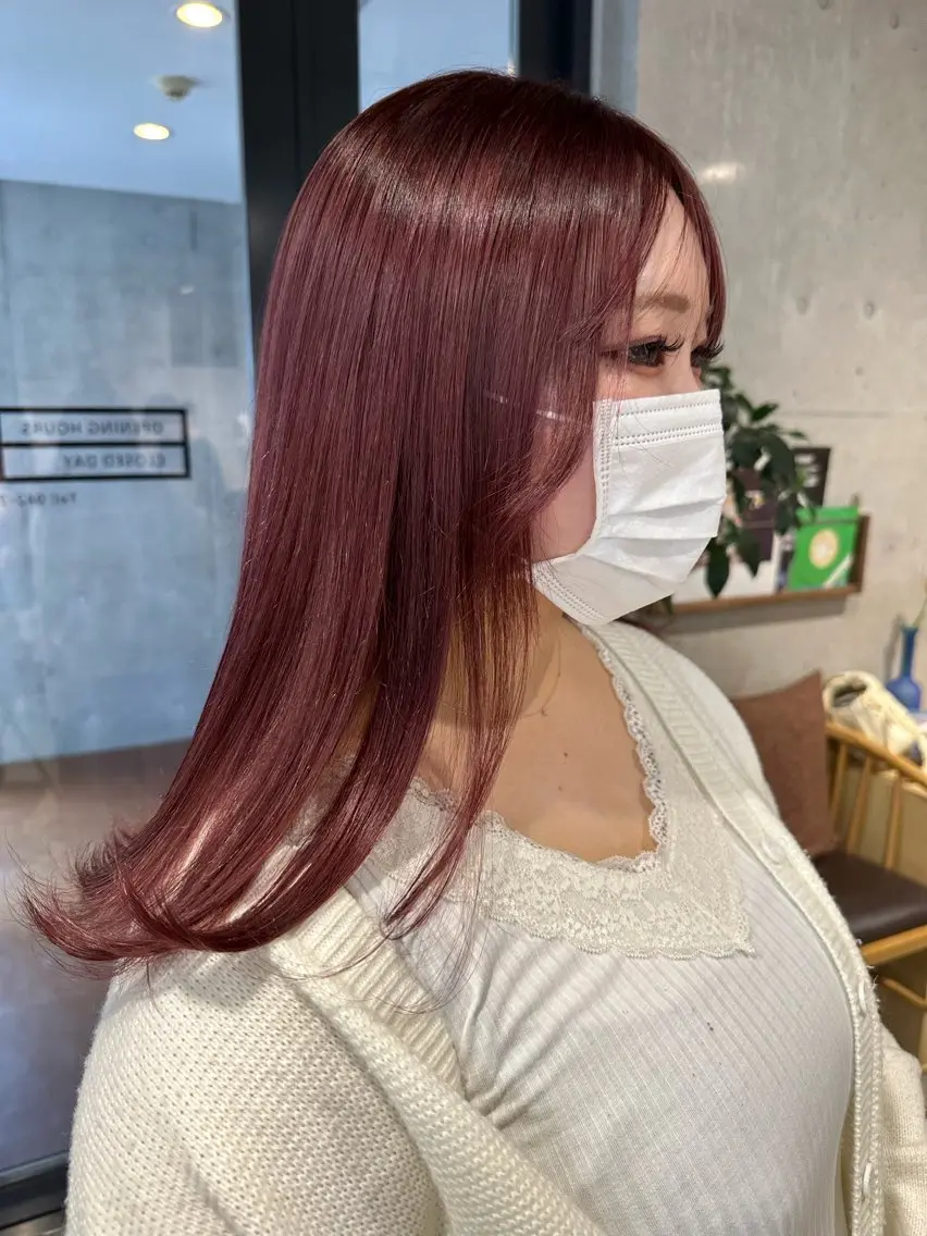 ミディアム カット ヘアカラー ︎🤎W color MIYU‎🤎のヘアスタイル