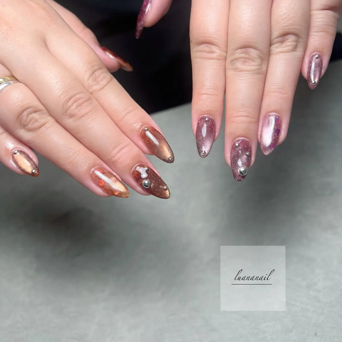 ネイル フラッシュネイル マグネットネイル ハンドネイル luana nailのネイルデザイン