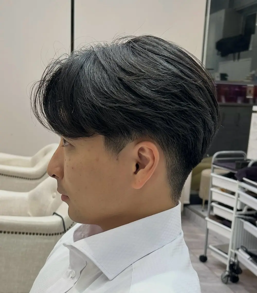 ショート パーマ メンズ カット パーマ 岩城 滉成のヘアスタイル