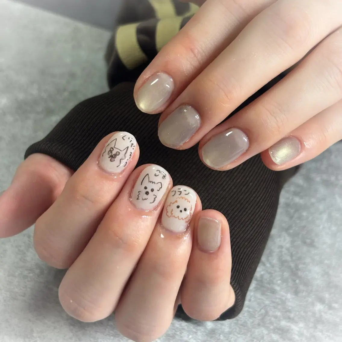 ネイル アートネイル シンプルネイル ハンドネイル kapariri nail  MIKUのネイルデザイン