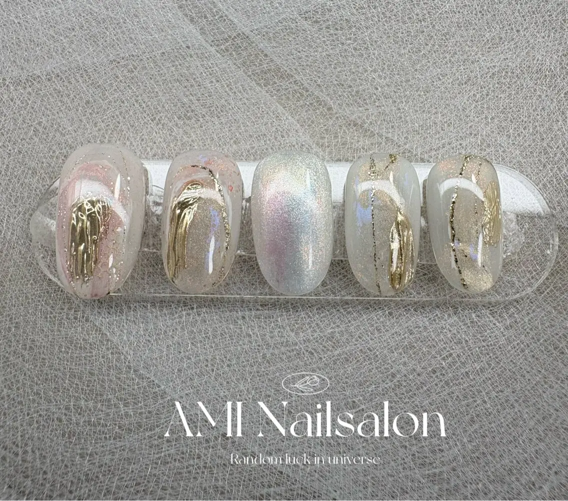 ハンドネイル　🌸ナチュラルニュアンス🌸お好みのカラー変更可能、🌟オフケア込みの写真