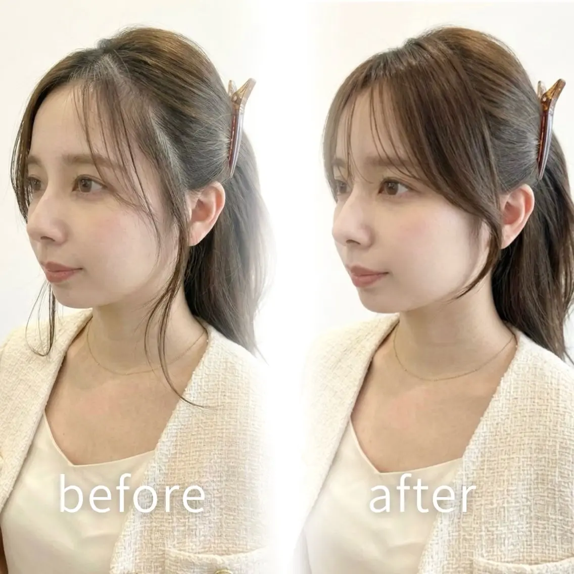 ミディアム ヘアアレンジ カット リリーオブザベイス KAZUNAのヘアスタイル