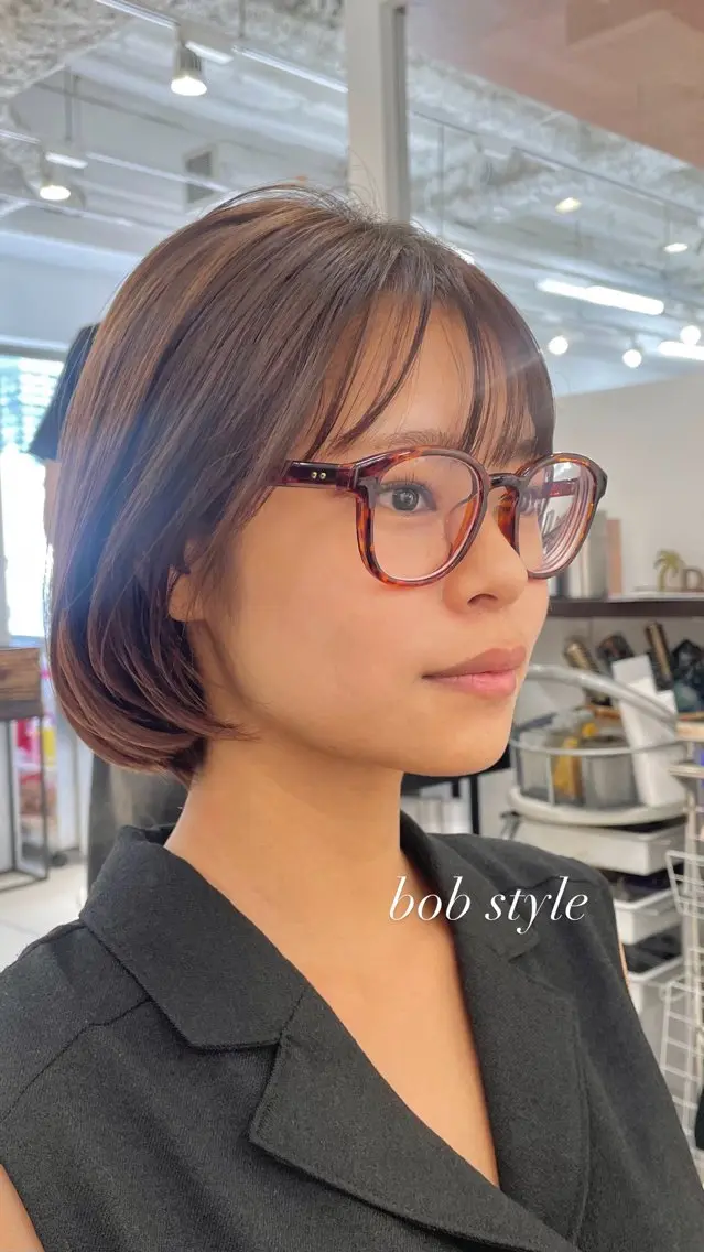 ショート ボブ 似合わせカット 小顔カット カット トリートメント ヘアセット ♡レイヤーボブ パーマ/うらら♡のヘアスタイル
