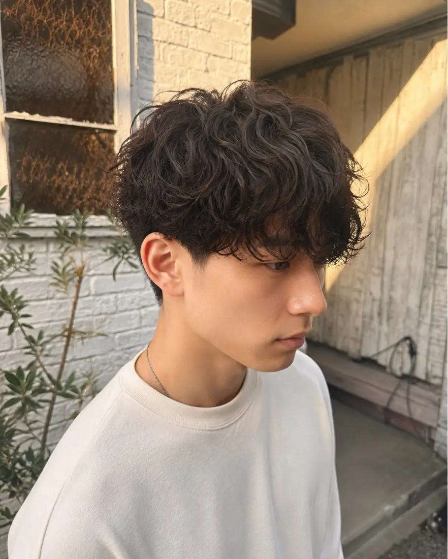 ショート カット パーマ トリートメント 🔥外国人風 パーマ🔥のヘアスタイル