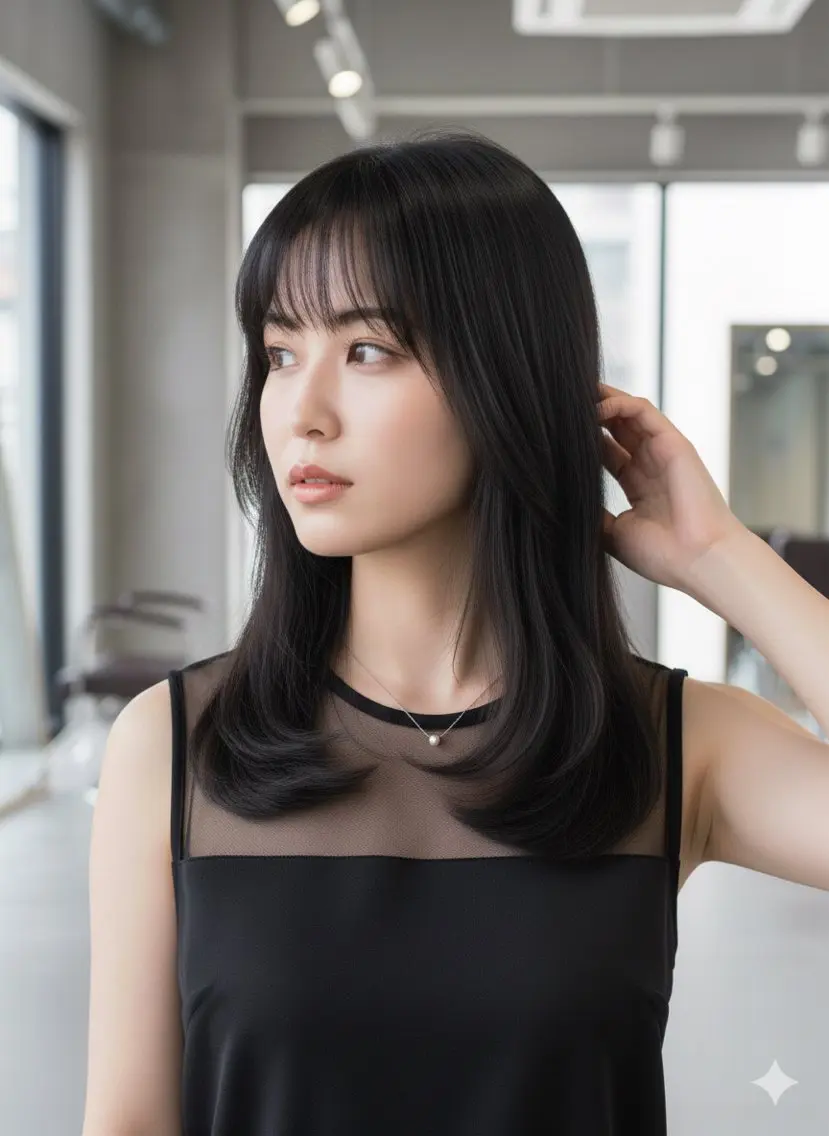 🇰🇷🩵韓国風小顔レイヤーカット🩵🇰🇷【シャンプー有り+500円】の写真