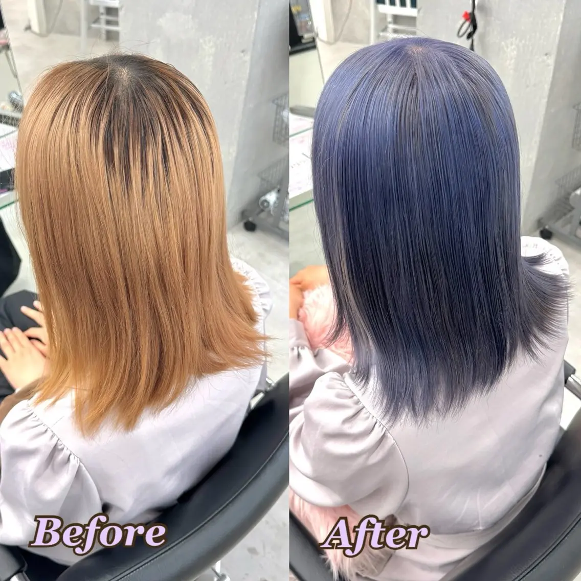 カラー ブリーチ ブルーカラー ケアブリーチ 透明感カラー 髪質改善 ヘアカラー ヘアメ🎀ハイトーン 🩵エクステ🪄しほのヘアスタイル