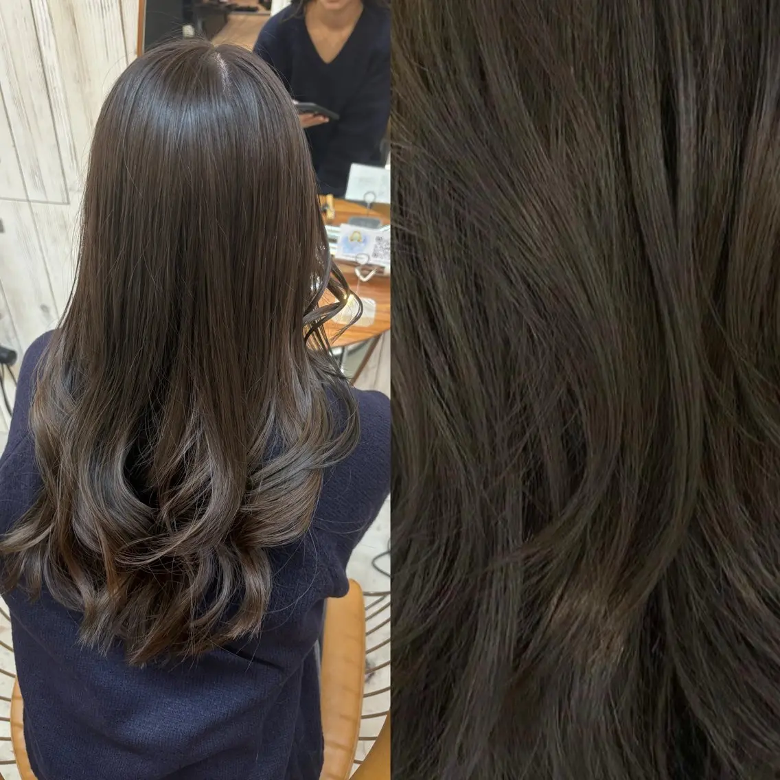 ミディアム カット ヘアカラー トリートメント オリーブベージュ/ボ ブレイヤーたまき🧡のヘアスタイル