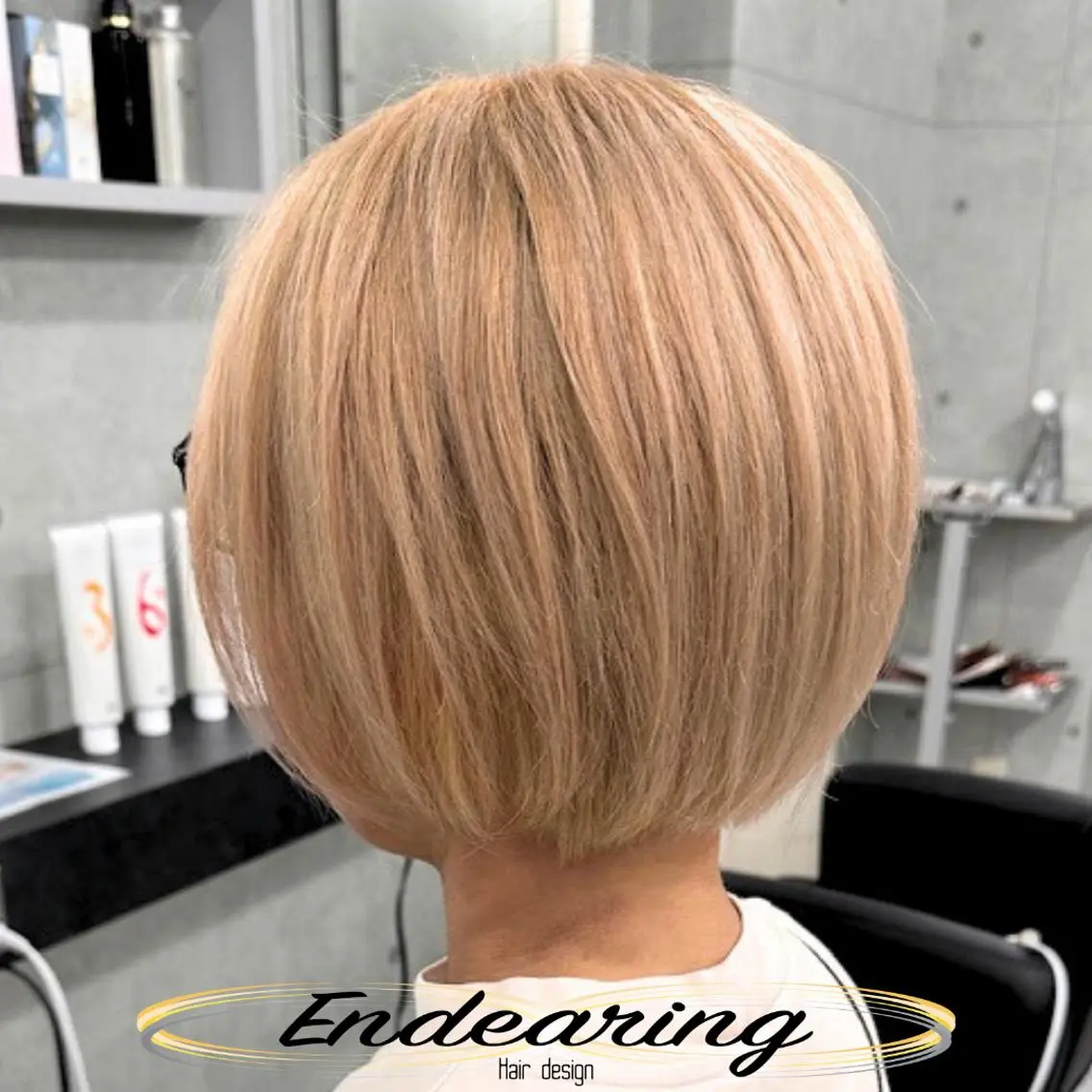 カラー ショートボブ ベージュカラー ブリーチ 透明感カラー ハイトーンカラー ヘアカラー 柳田 怜那/銀座 Endearingのヘアスタイル