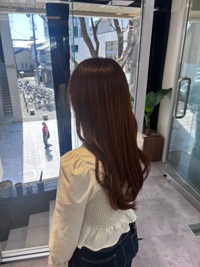 セミロング カラー カット ヘアカラー トリートメント 竹田 佳奈のヘアスタイル