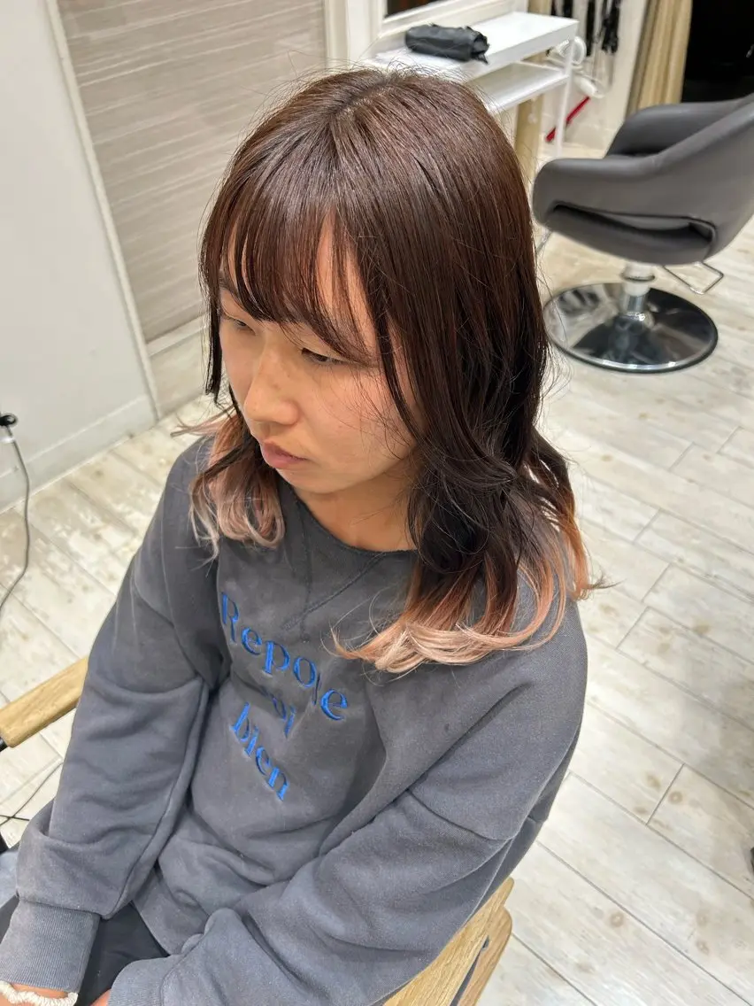 セミロング 池田 翔元のヘアスタイル
