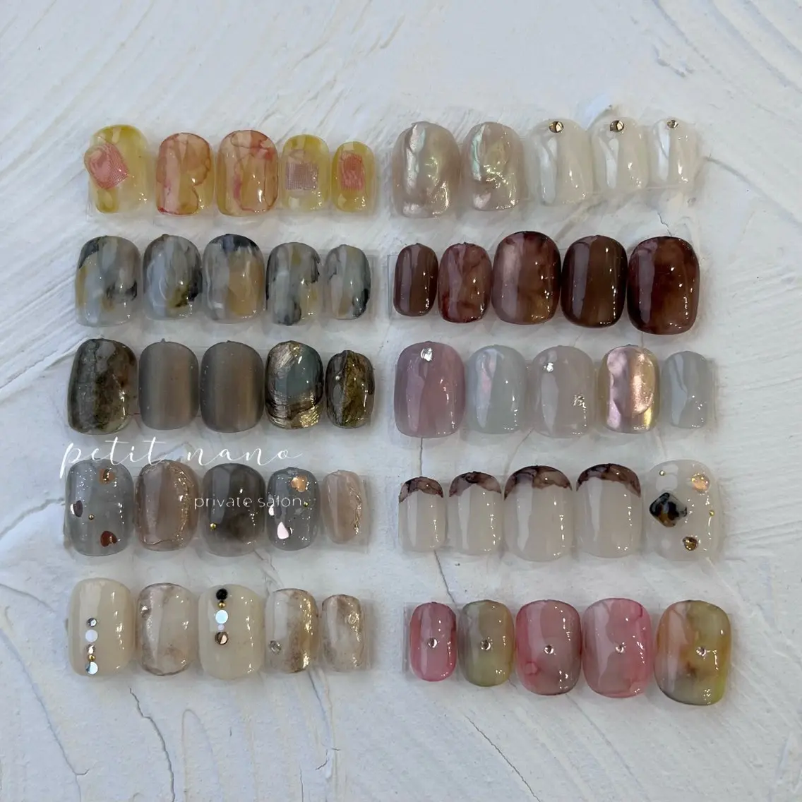 ネイル ジェルネイル ハート 韓国ネイル ニュアンスネイル パラジェル nail◯ petitnanoのネイルデザイン