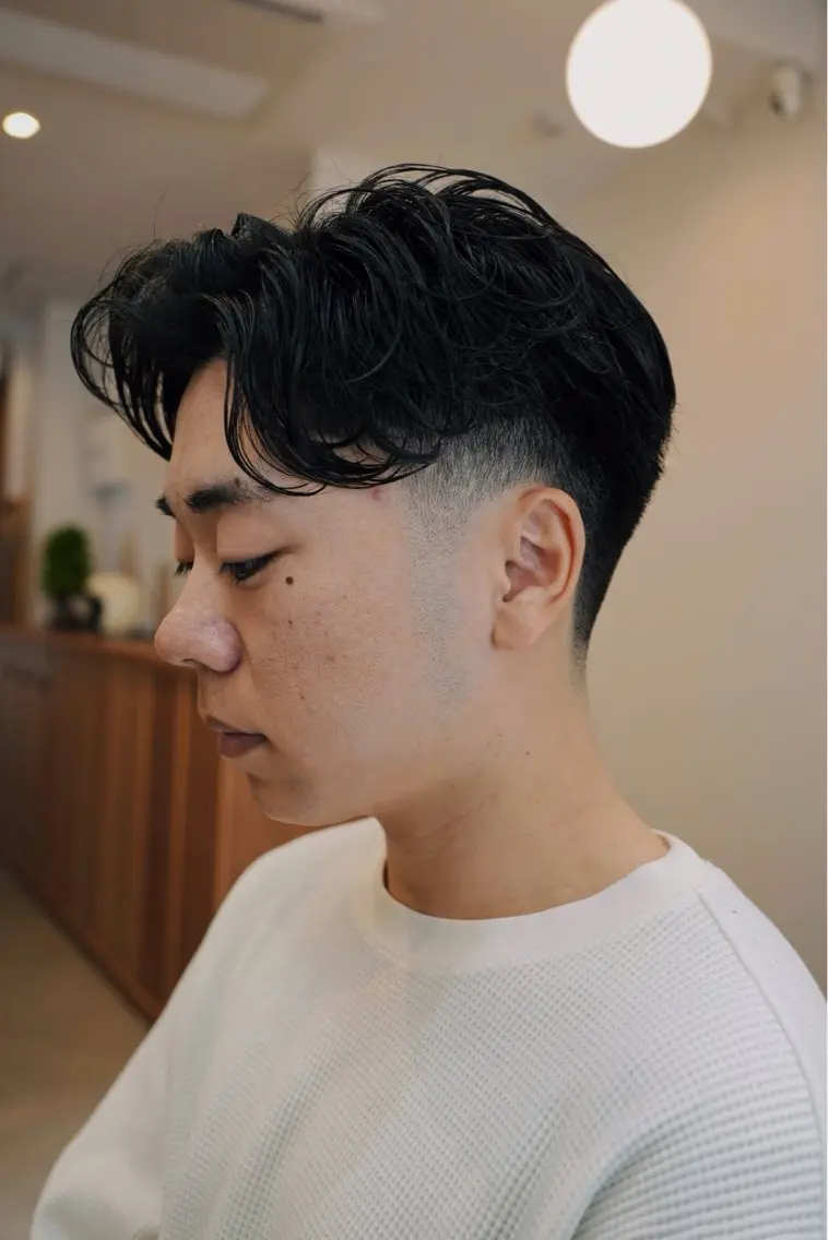メンズ カット パーマ BROWN メンズヘアサロンのヘアスタイル