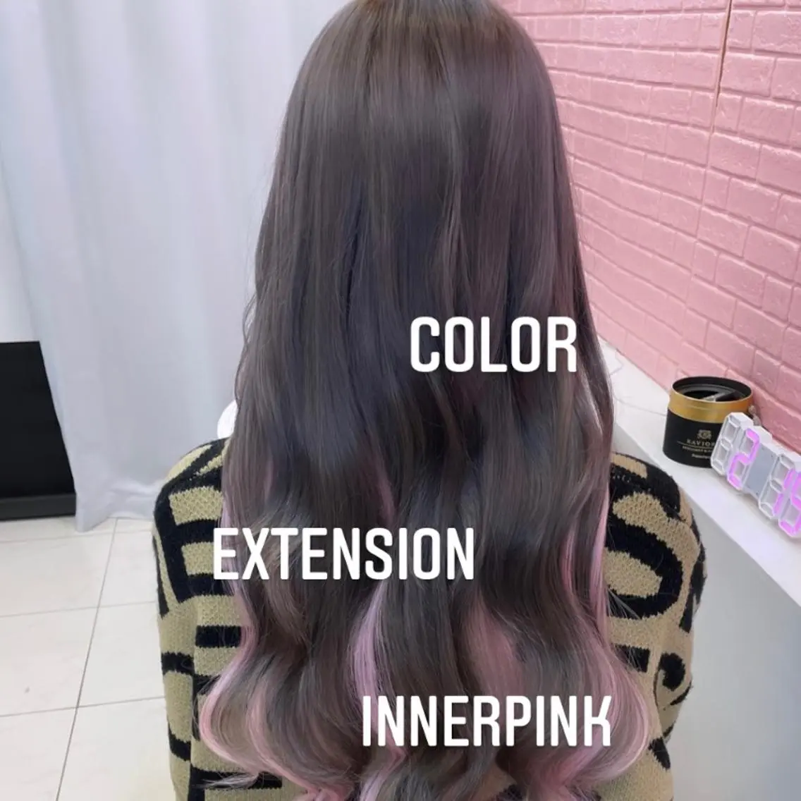 ロング カラー ヘアカラー エクステ エクステ🩵ブリーチ 韓国ヘア🩵KAEのヘアスタイル