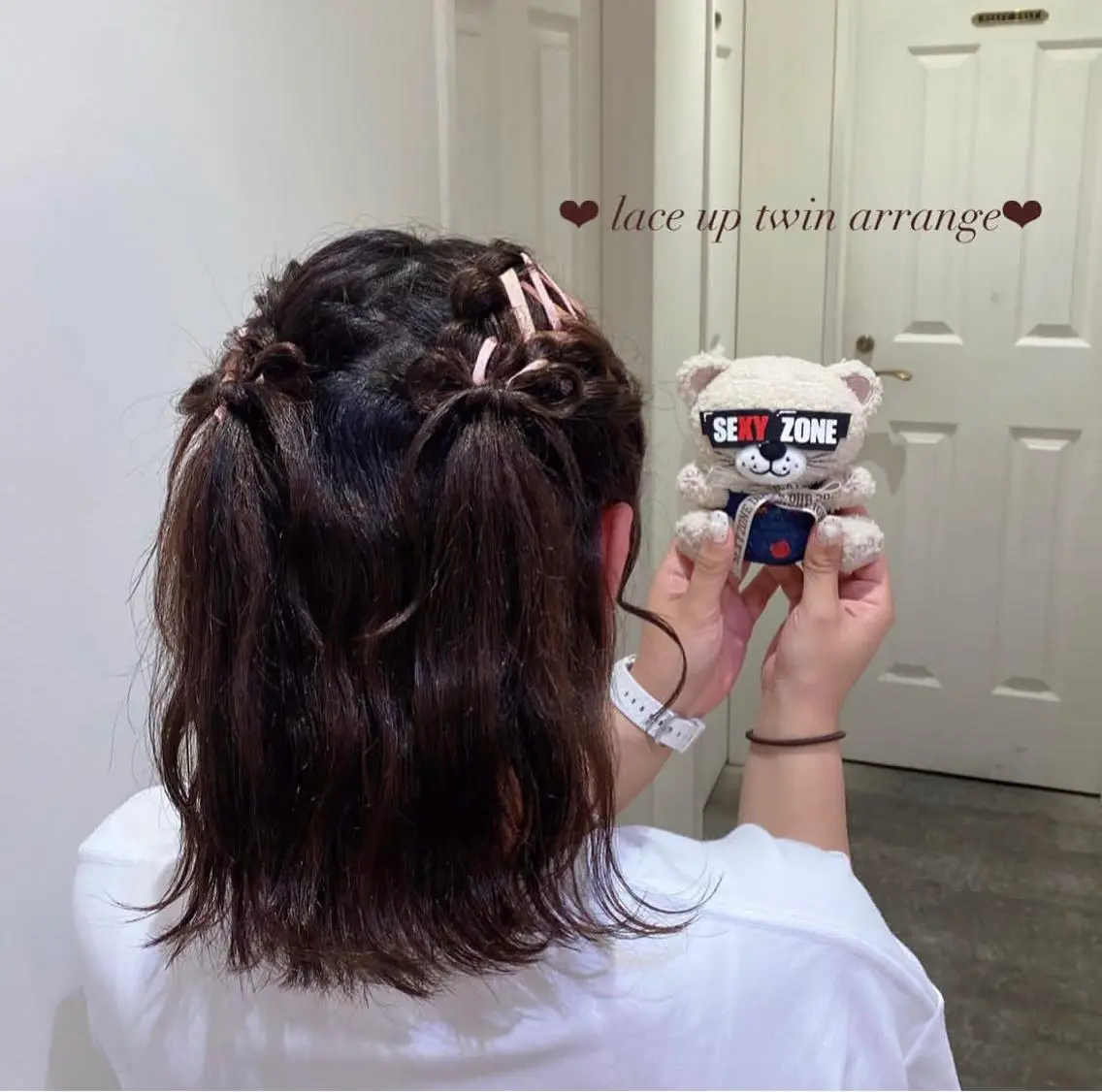 ヘアアレンジ エクステ🎀 暖色カラー🎀amiのヘアスタイル