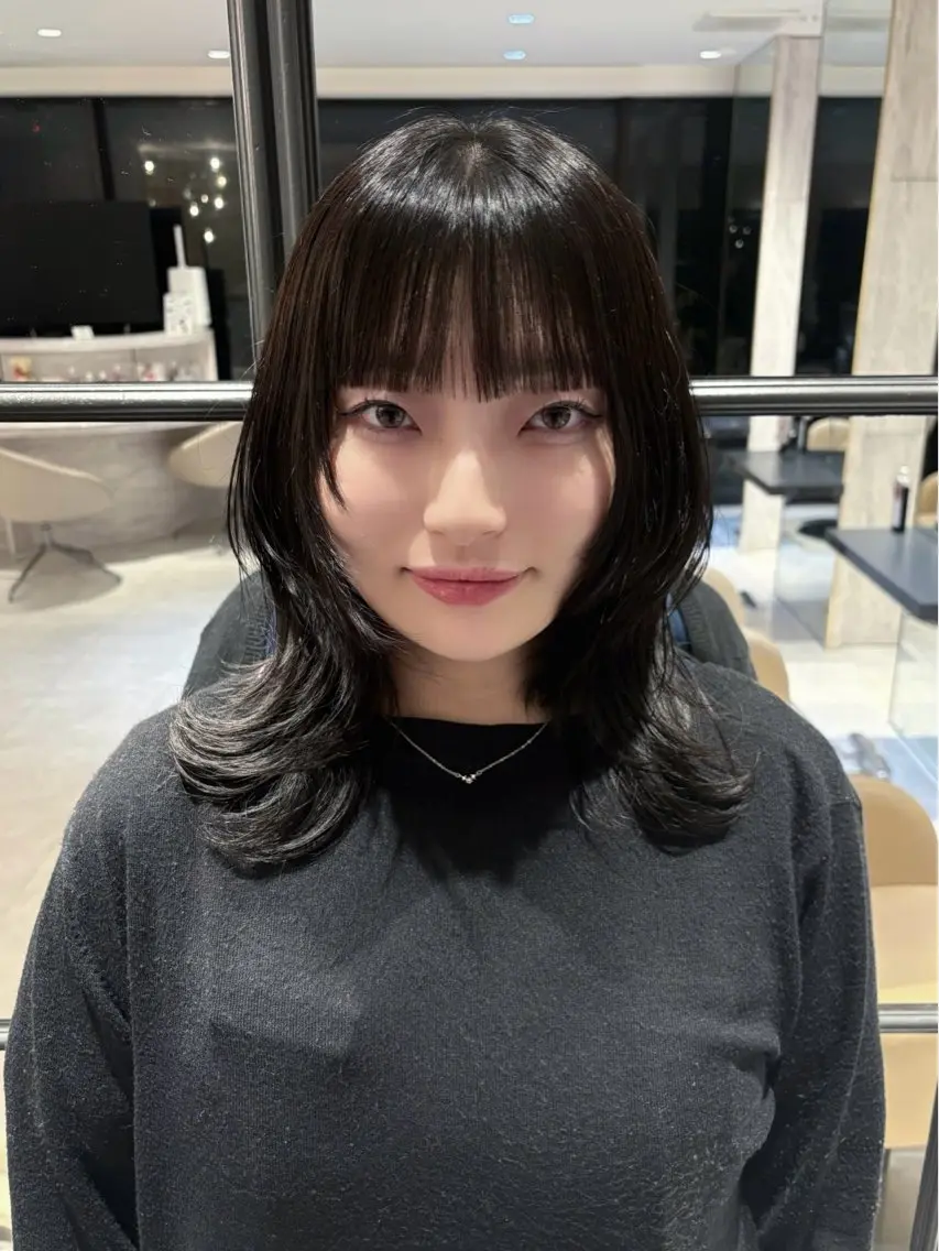 ミディアム ハイレイヤー レイヤーカット カット 🩶kind虎井遥音 カットモデル募集🩶のヘアスタイル
