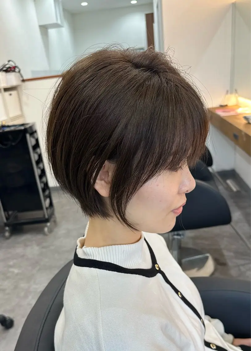 ショート カラー ショートボブ ブリーチ デザインカラー ハイライトカラー ハイトーンカラー カット ヘアカラー トリートメント 近鉄奈良ショートヘア 清水力也のヘアスタイル