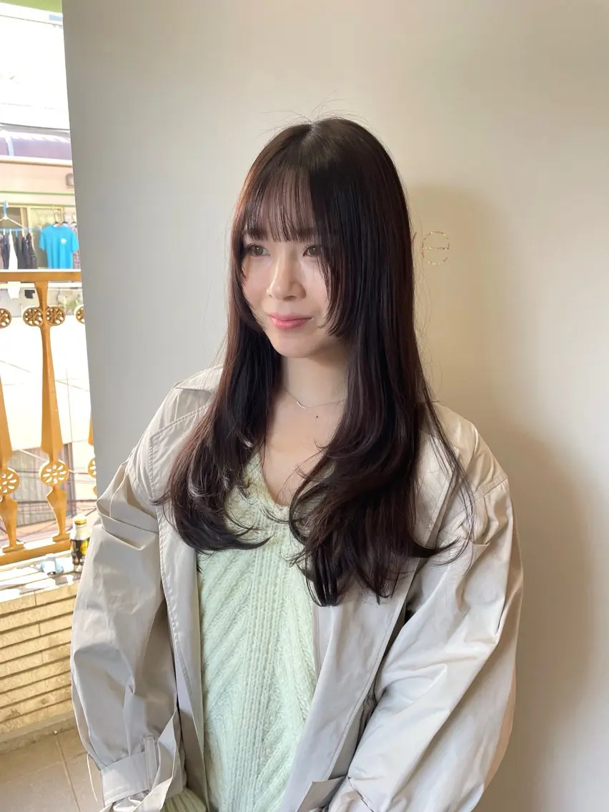 ロング カラー カット ヘアカラー トリートメント レイヤーカット🎀 kanaのヘアスタイル