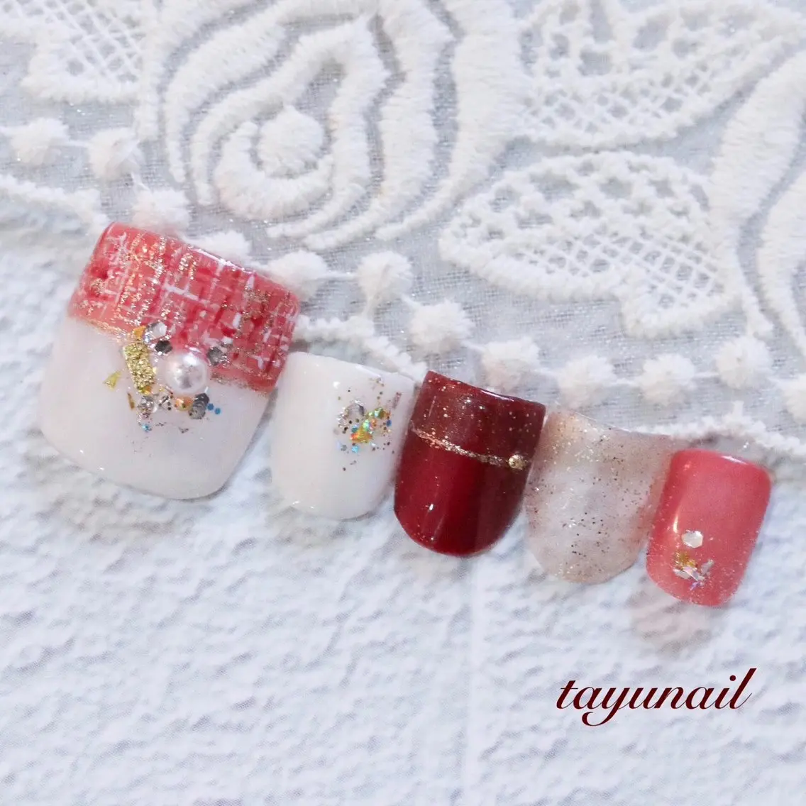 ネイル アートネイル ジェルネイル パラジェル フットネイル ネイルサロン 【たゆnail】のネイルデザイン