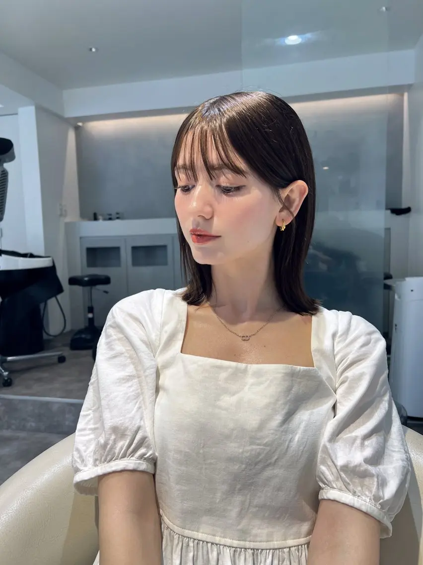 ミディアム カラー ベージュカラー ブリーチ 透明感カラー グレージュ ブリーチなしカラー カット ヘアカラー トリートメント 💎透明感カラー特化 💎TAISEIのヘアスタイル