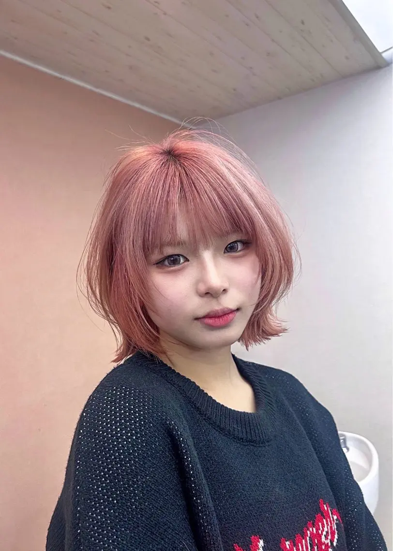 【ダメージレスリタッチ🌟】リタッチケアブリーチ+処理剤付きカラー+カット＋髪質改善3stepトリートメントの写真