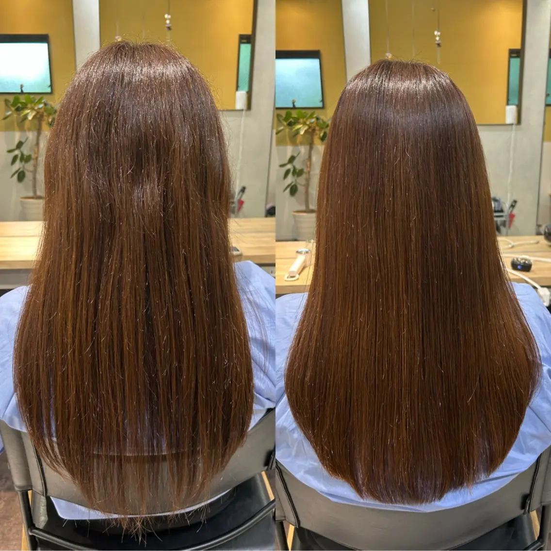 ロング パーマ 髪質改善 ストレートパーマ カット 縮毛矯正 トリートメント hubhair レイヤー/透明感のヘアスタイル