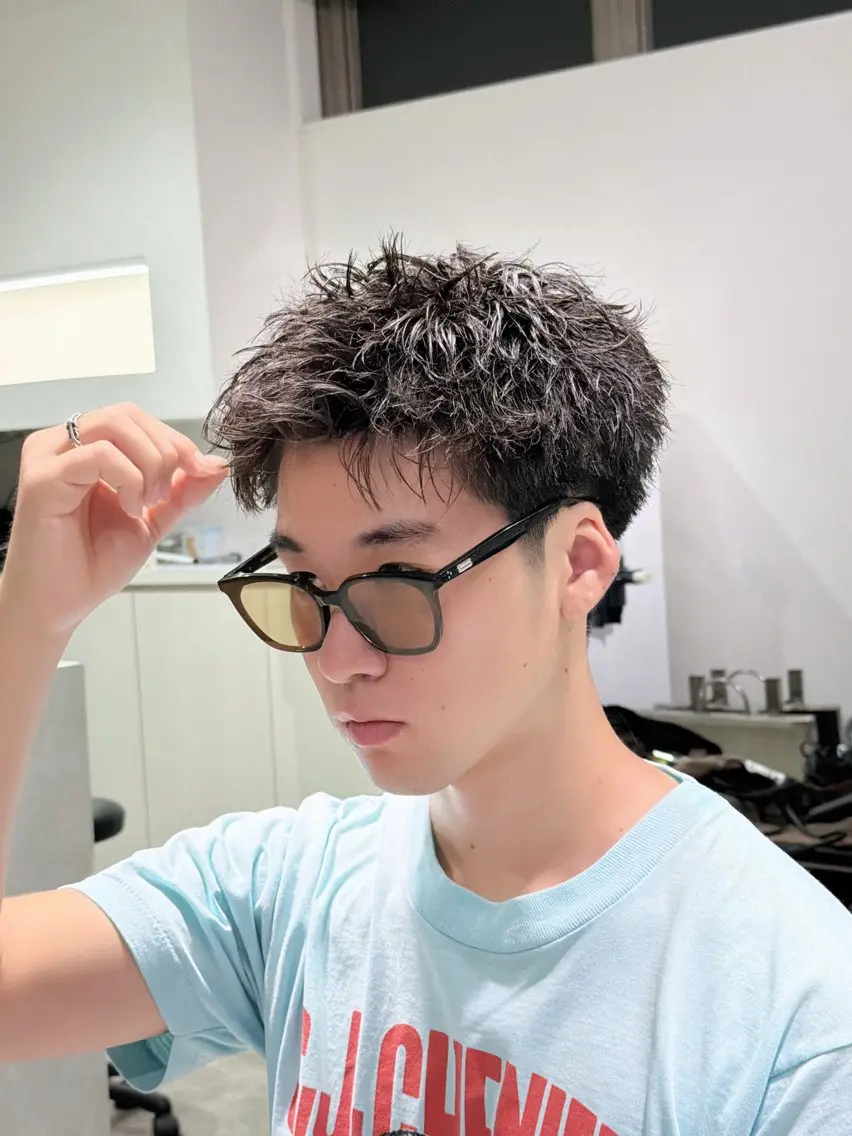 パーマ メンズ 浅田 志門のヘアスタイル