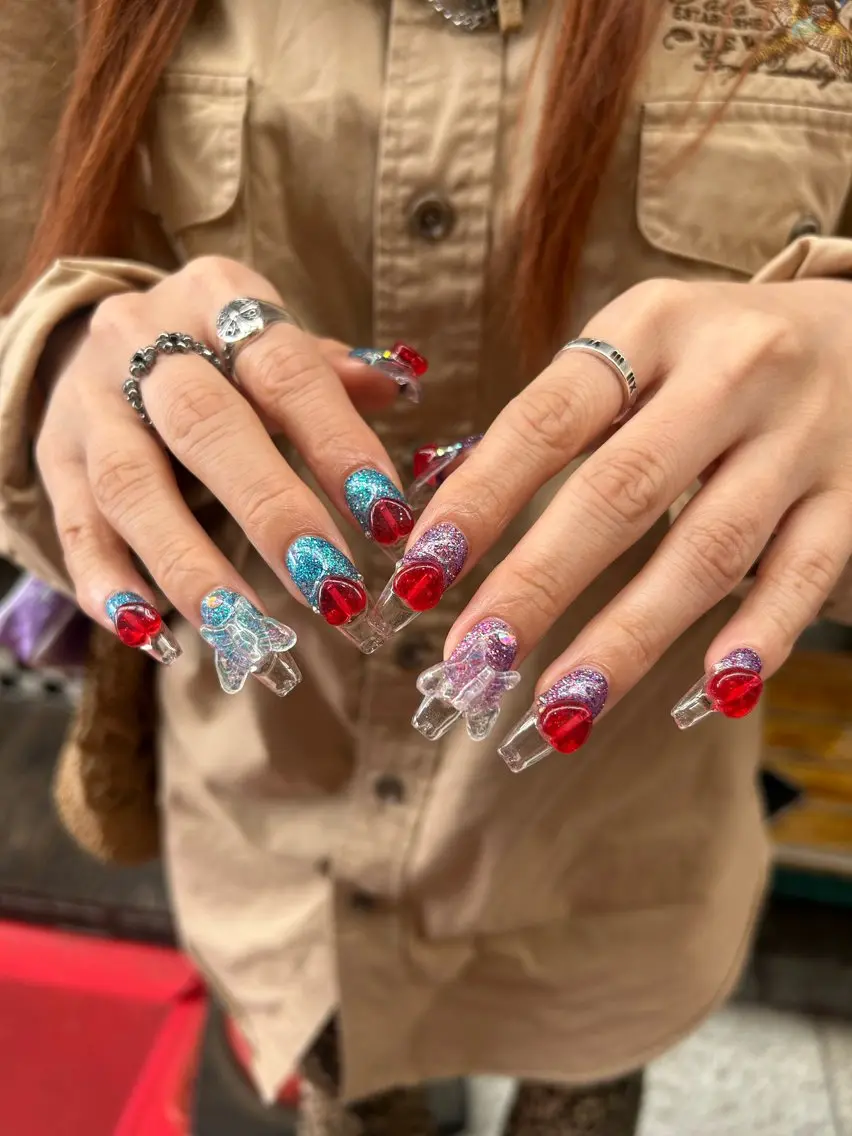 ネイル クリアネイル スカルプネイル ネイルチップ ハンドネイル nailartist TERRYのネイルデザイン