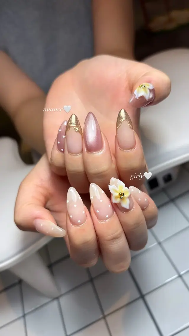ネイル アートネイル ハンドネイル 𝑬𝑹𝑰𝑲𝑨 𓂃🎀𓈒𓏸のネイルデザイン