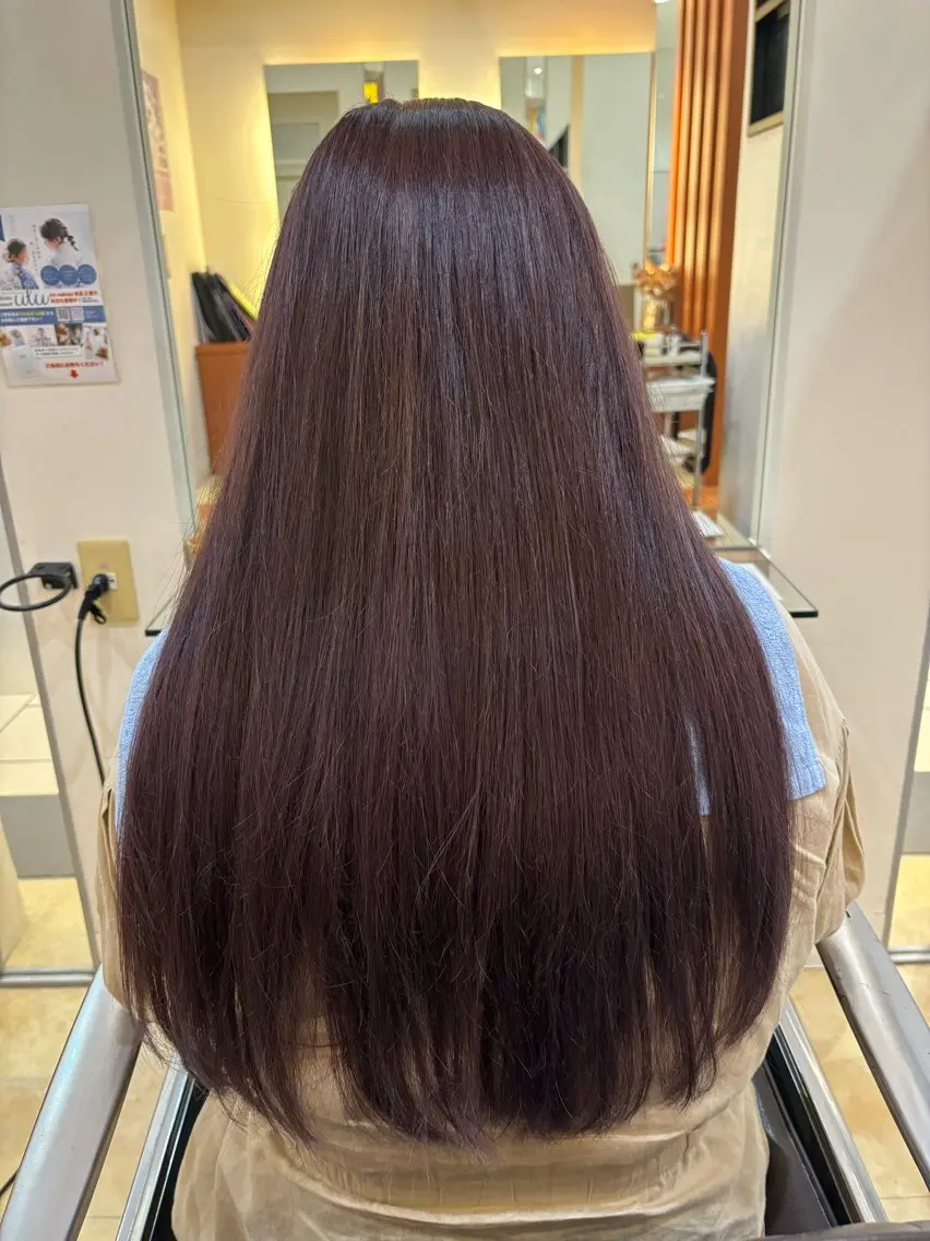 ロング カラー カット パーマ 亀山 来未のヘアスタイル