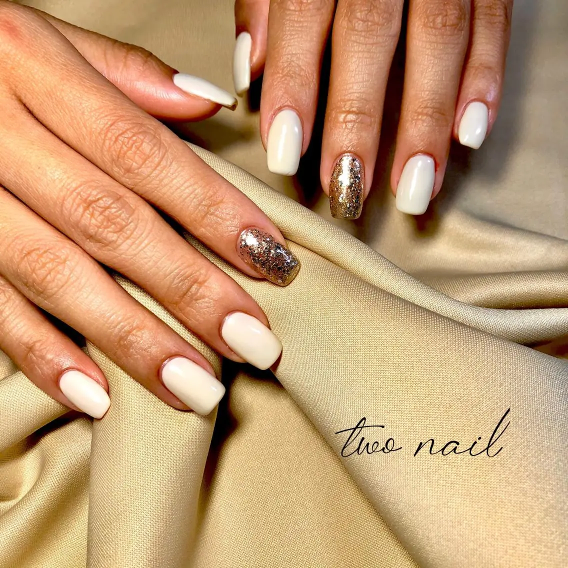 ネイル アートネイル フットネイル ハート ニュアンスネイル ホワイト ハンドネイル two nailのネイルデザイン