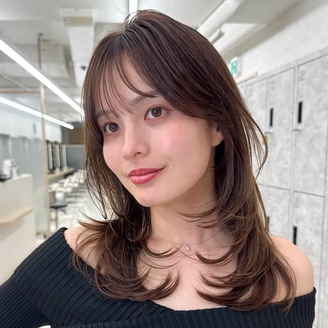 セミロング カット 似合わせ/レイヤー /パーマ/新谷のヘアスタイル