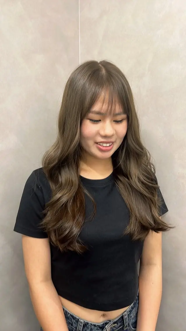 ロング カラー ブリーチ 透明感カラー ダブルカラー ブリーチなしカラー カット ヘアカラー トリートメント Naru┆川西能勢口 ┆髪質改善のヘアスタイル