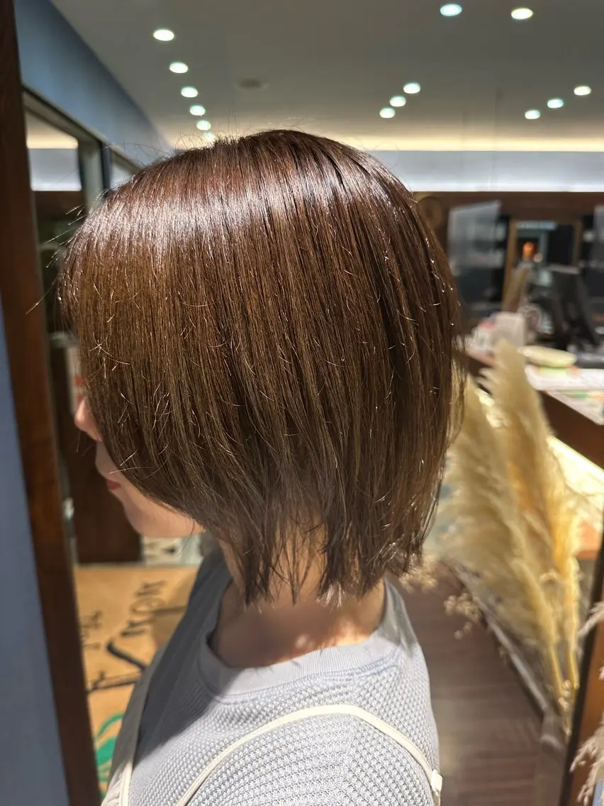 ミディアム ボブ くびれヘア カット ヘアカラー 🎀Kubu🍀 Natsumu🎀のヘアスタイル