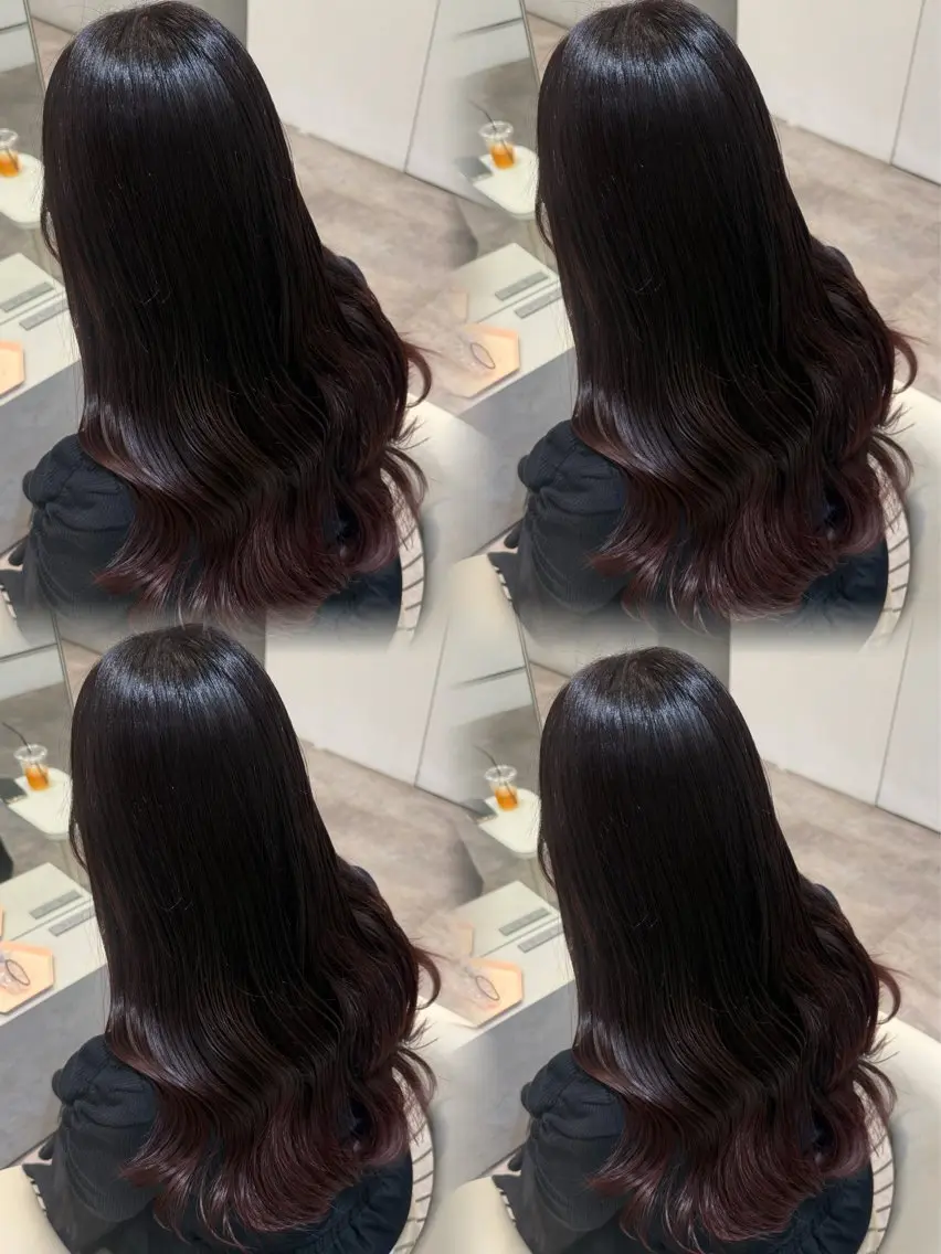 セミロング カラー 透明感カラー レッドカラー 髪質改善 トリートメント カット ヘアカラー トリートメント 💎透明感カラー特化 💎TAISEIのヘアスタイル