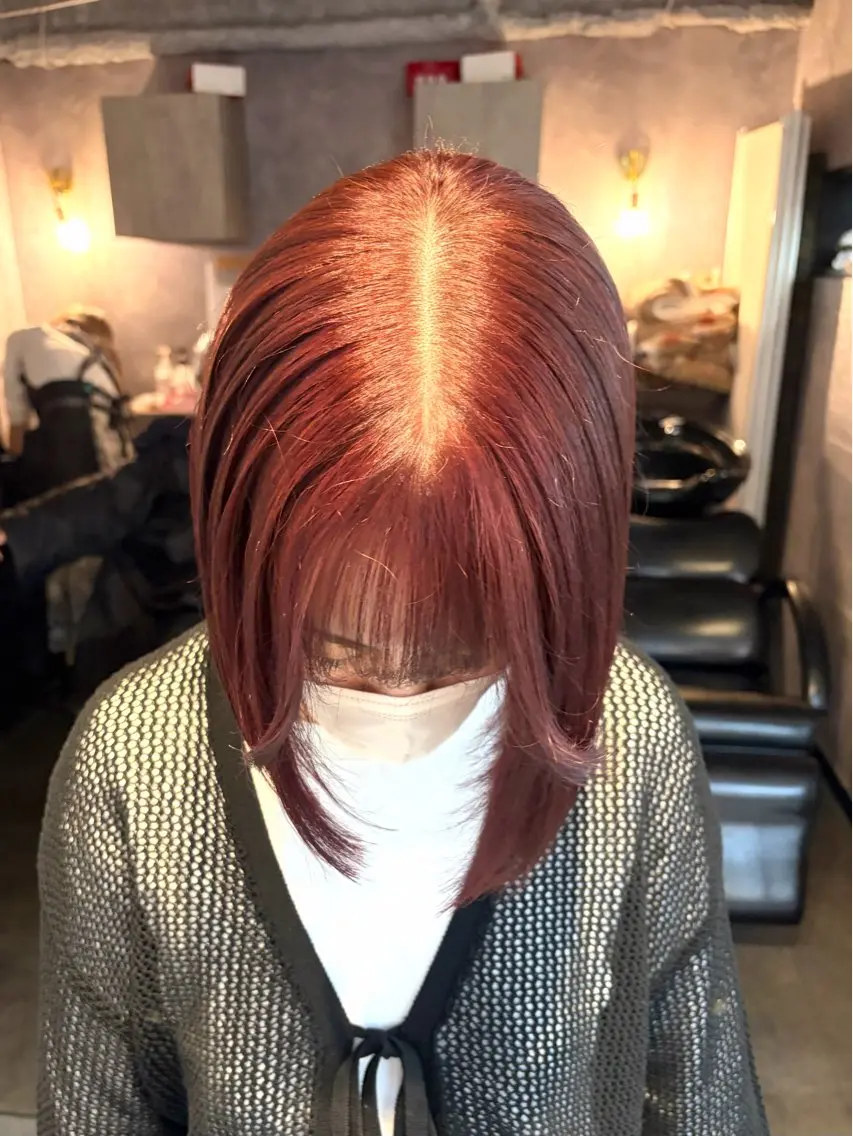ショート カラー ヘアカラー 💗鈴木茉奈💗艶髪 /透明感/暖色カラーのヘアスタイル