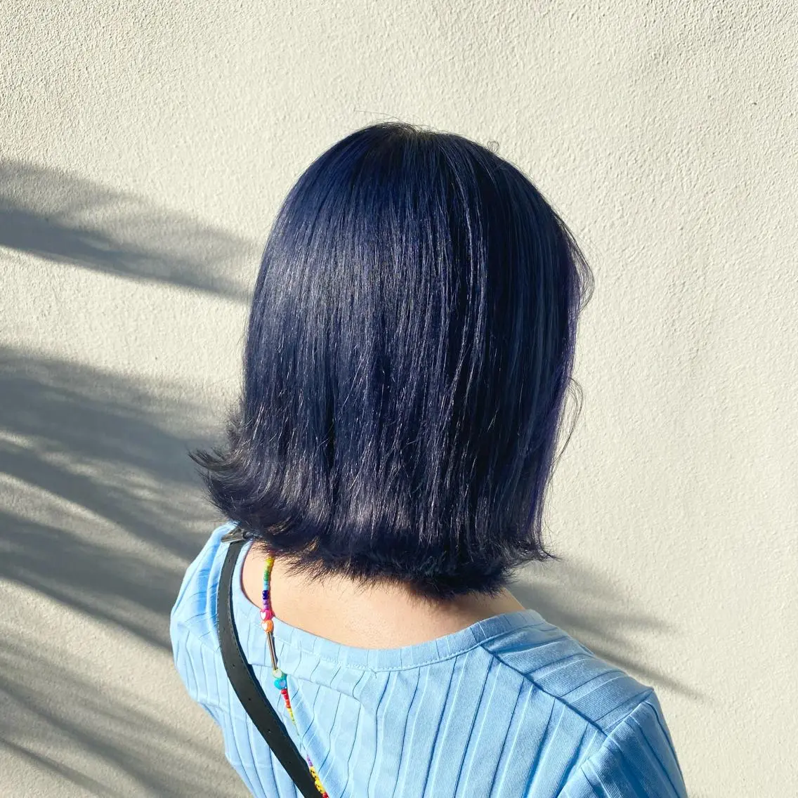 ミディアム カラー ブルーカラー ネイビーカラー ボブ 外ハネヘア ヘアカラー トリートメント ヘッドスパ カラースペシャリスト しょう🧑🏼🎨のヘアスタイル