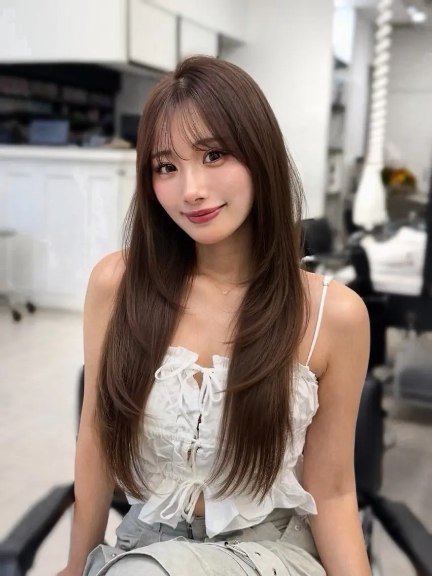 セミロング レイヤーカット カット ヘアカラー トリートメント ヘッドスパ ヘアセット 韓国ヘア×2way 🇰🇷和知拓郎のヘアスタイル